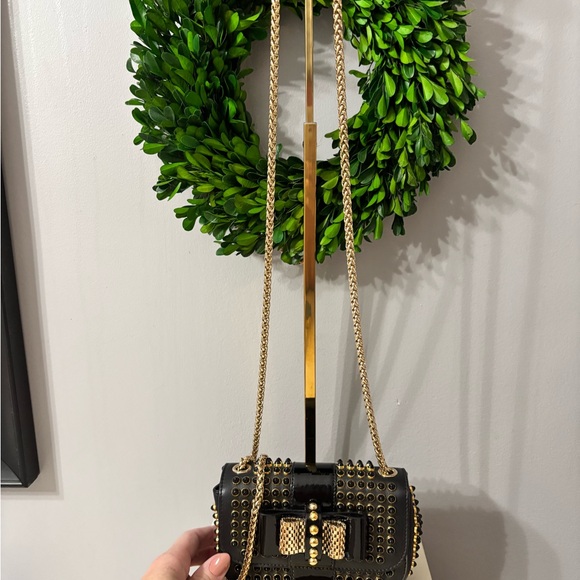 CHRISTIAN LOUBOUTIN
Black Leather And Black/Gold Spike Mini Sweet Charity Bag - Picture 9 of 9